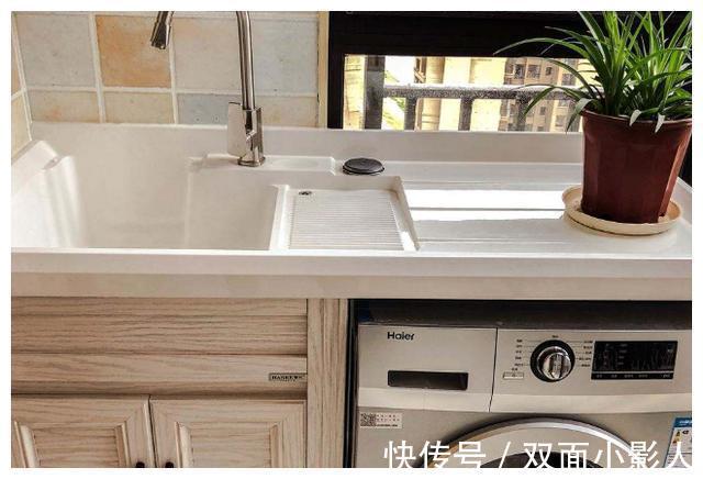 洗衣池|阳台光晒衣服太浪费，砖砌洗衣台，也是不错的设计