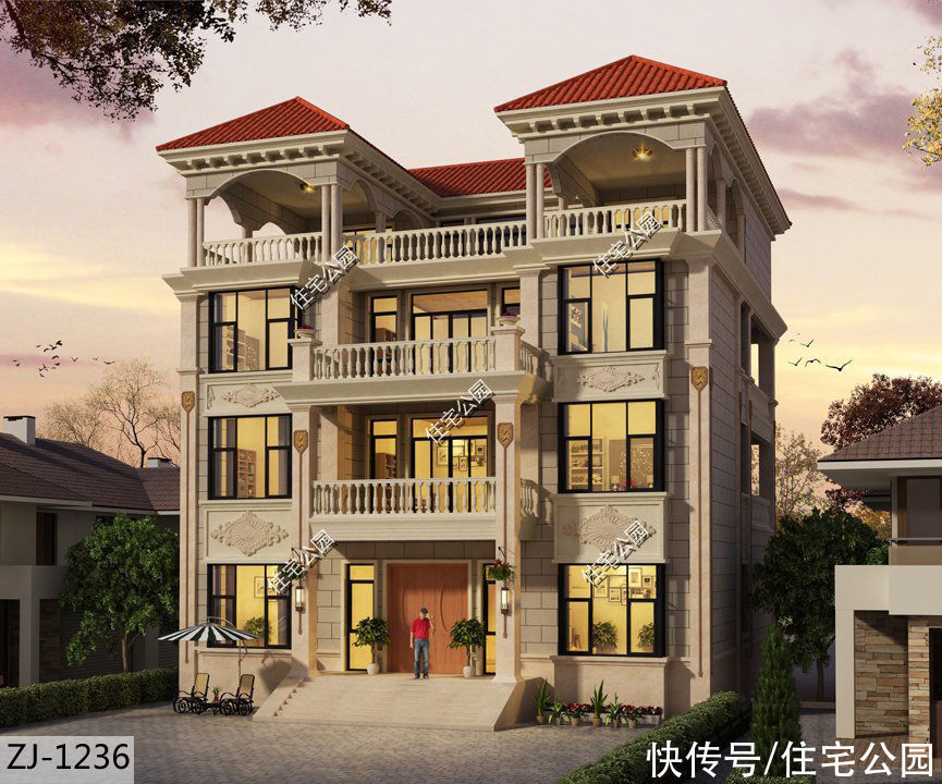 建筑面积|谁说农村建房不能盖4层?10套4层别墅推荐,第3套漂亮到没话说