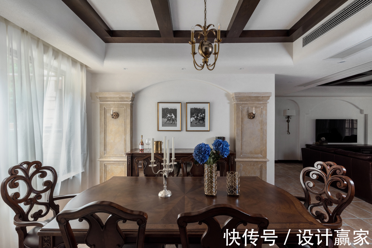 美式|175㎡纯正美式，90万打造的沉稳三居，生活质感由此体现