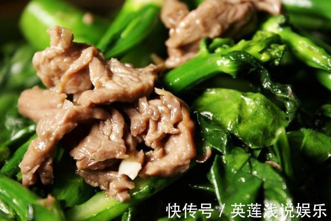 芥蓝炒牛肉|孩子抵抗力差,多吃的菜,补铁高蛋白,强健经骨,增强孩子抵抗力