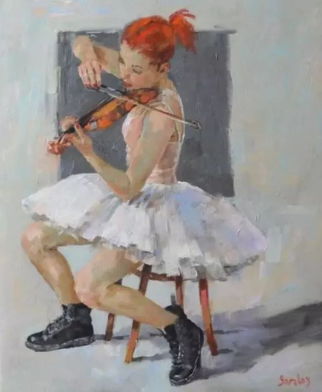 穆里尔|英国画家穆里尔笔下的舞女,身体张力的展现,舒展的弧度太美