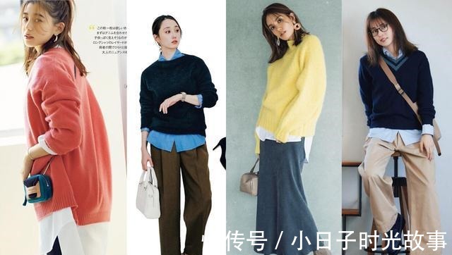 衬衫 穿得最多的毛衣,今年冬天流行叠搭“飘带衬衣”,精致优雅又洋气!