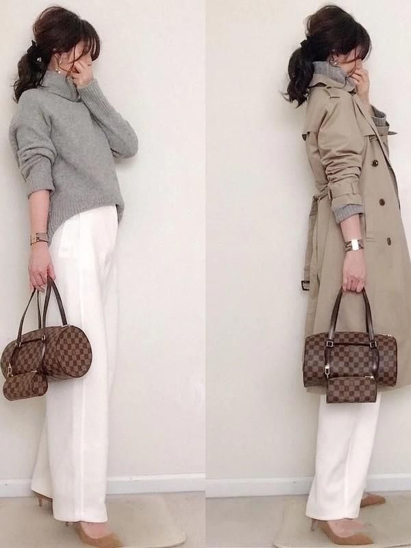 卡其色风衣的N种搭配，矮个子日本博主私服示范，提升衣品很简单