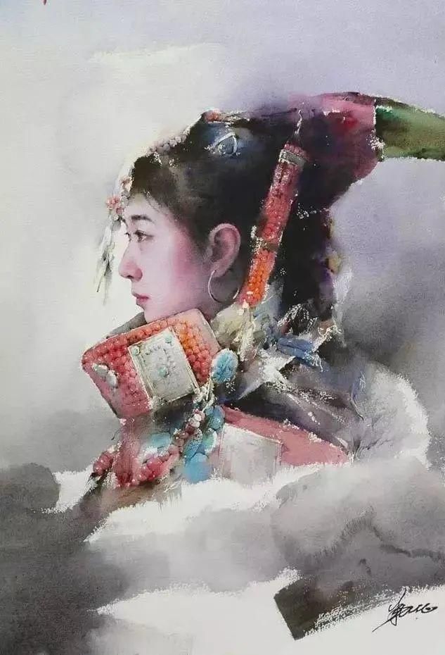  极致|中国水彩：大笔触画出霸屏水彩，光感够绝，极致东方的美！