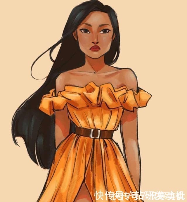 爱丽儿|迪士尼公主的礼服什么样艾莎女王清新自然,全场最酷的是花木兰