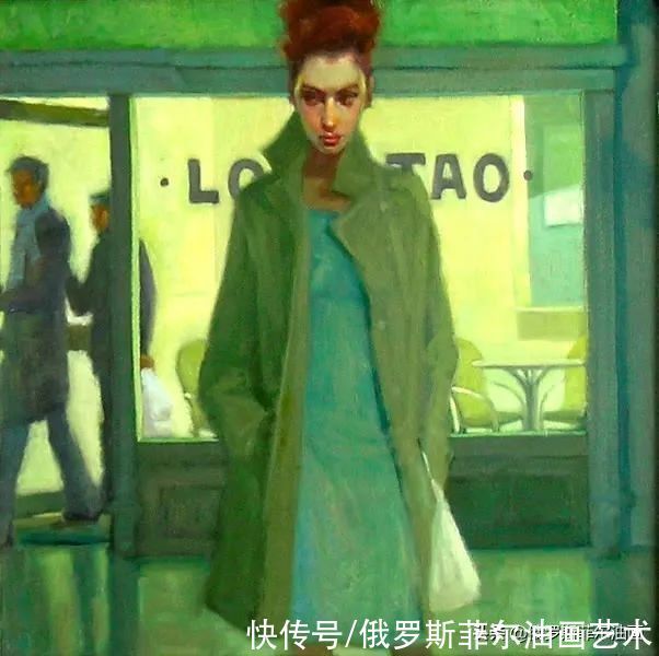 油画&美国画家桑德拉·弗朗德的油画里,充满了微妙而引人注目的情感