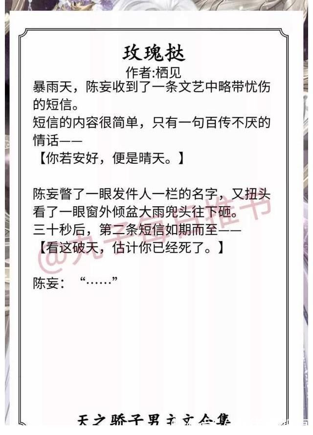 男主$强推!天之骄子男主文,《玫瑰挞》《烈焰鸳鸯》《桃枝气泡》超赞