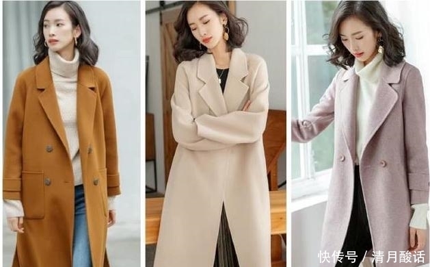 初冬|初冬优雅女人时尚穿搭,酒红色大衣配一条灰色围巾,高级显气质!