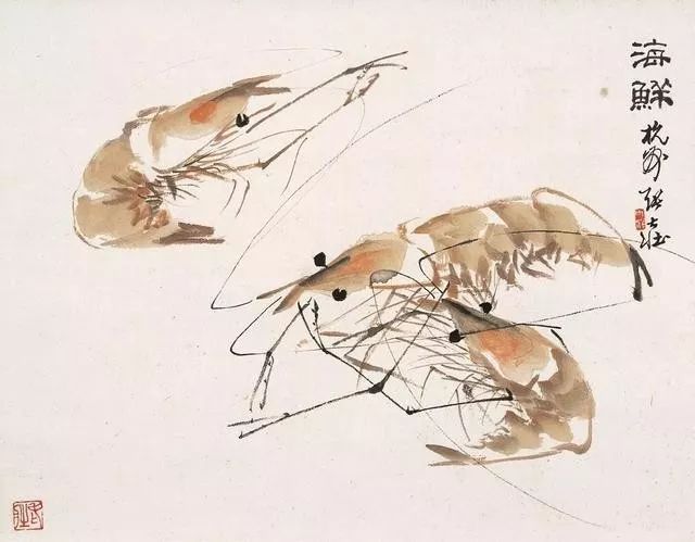 华新罗&张大壮：人淡如菊，以“没骨法”画虾，自创一格