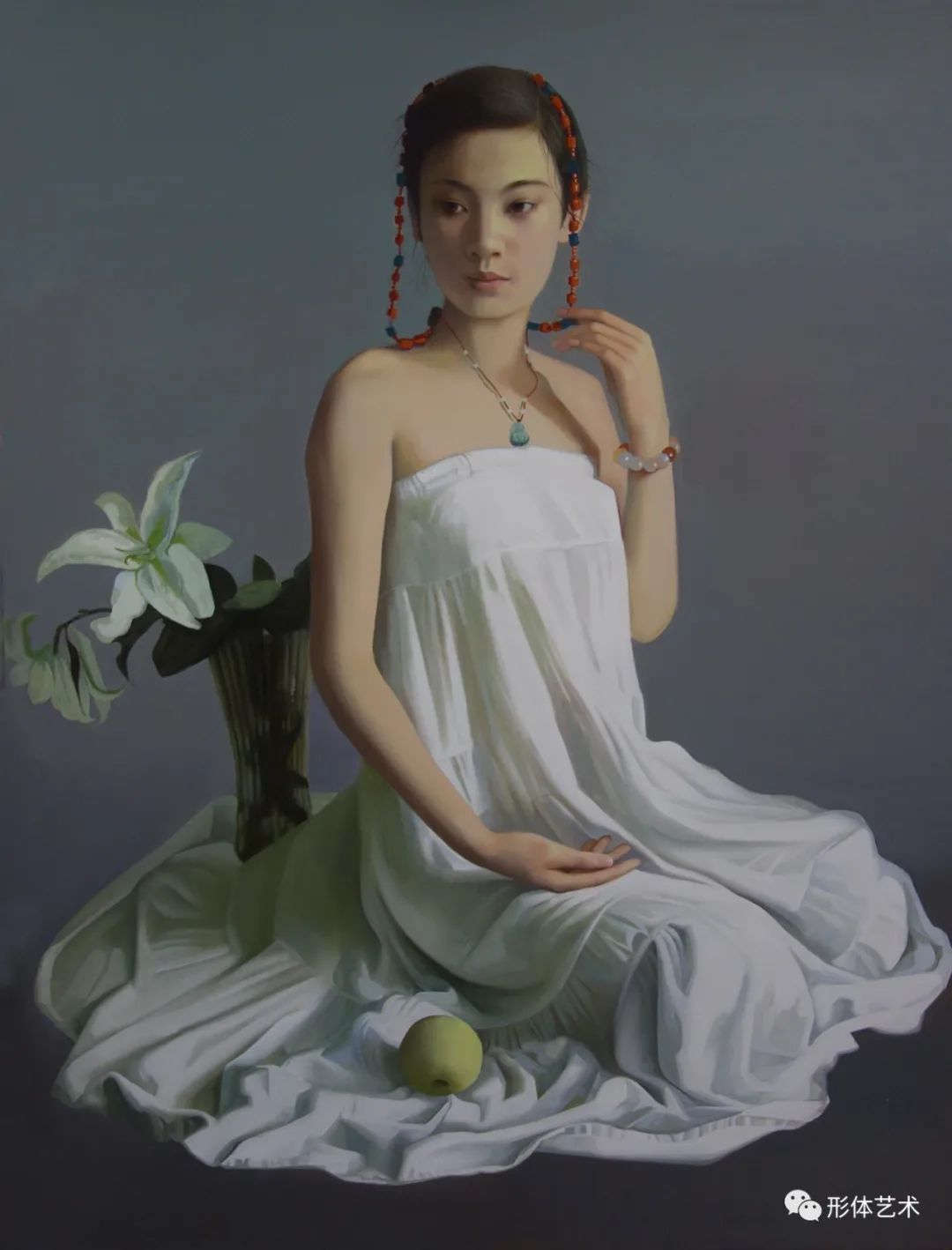 熊燕|熊燕 画中的女子,灵动大方,仙气飘飘