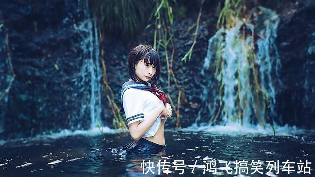 JK|日本JK水手服美图赏:青山绿水间的蓝白少女