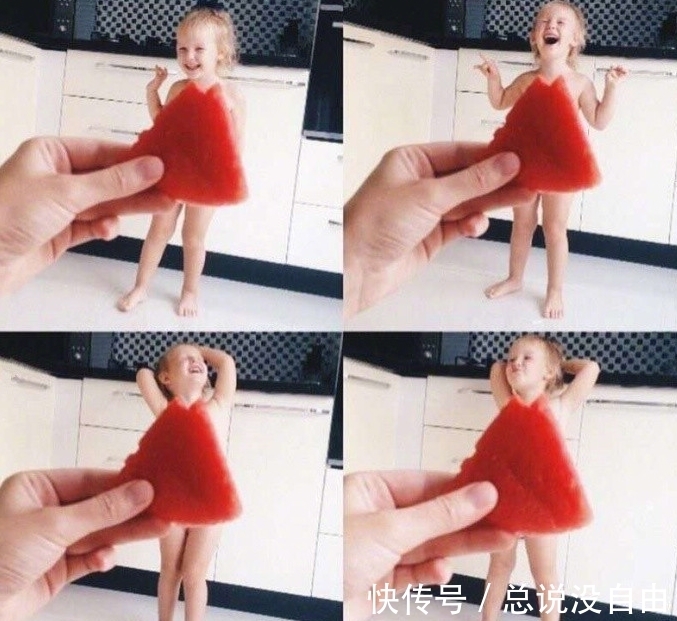 搞笑|超有爱的爸爸妈妈,让女儿把水果和蔬菜当衣裳,拍了一组搞笑照片