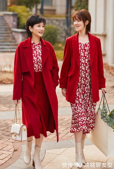 女人|60岁女人穿红色时髦显贵气,这三种搭配模板,让你过年聚会美出圈