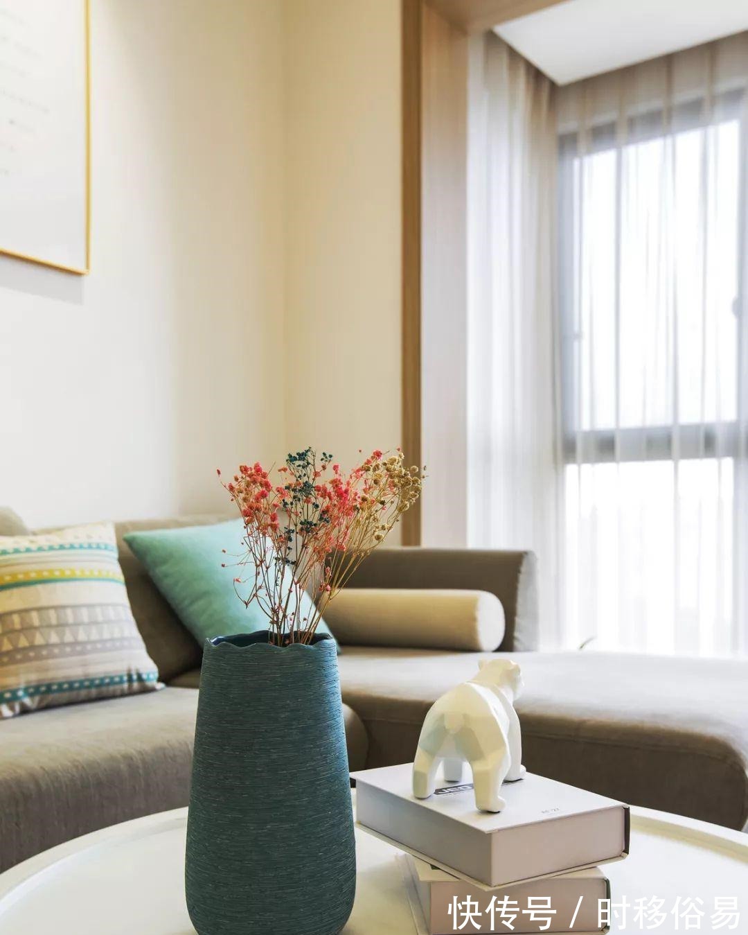 金边虎尾兰|105平简约的北欧风,橙色系很活力的装修,喜欢简单温馨的家