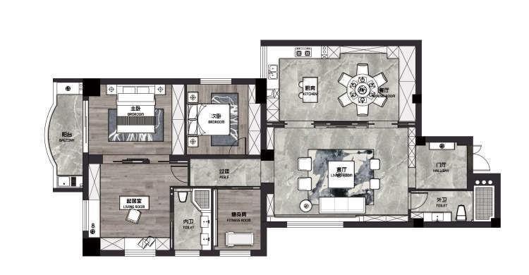 奢华|温州女士的现代四居室，巧用金属元素，精致中透着小奢华