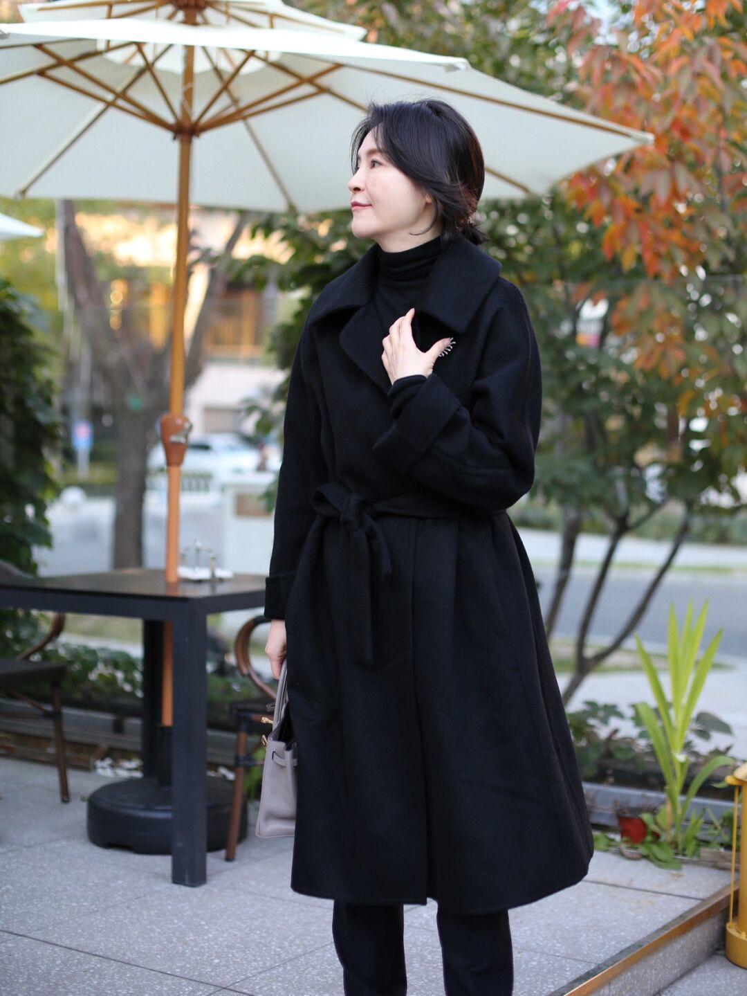 打底衫|50+女人不能错过的羊绒大衣,入冬这么搭优雅又好看,简约不挑人