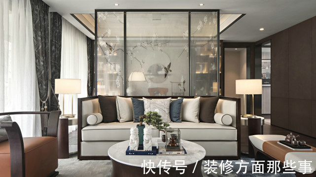 简约时尚|180平中式风四居室融入空间,古色古香,简约时尚