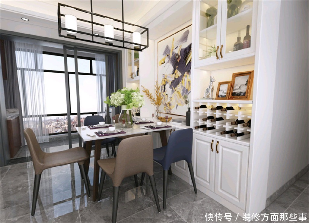 挂历|84平北欧风三居室,餐边挂历一副特别的画