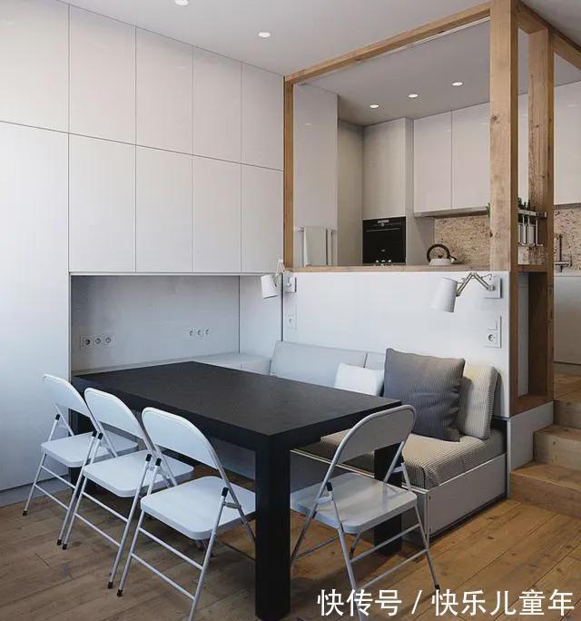 衣柜|35平单身公寓,家里太小就把床藏到柜子里,果然方便又显宽敞!