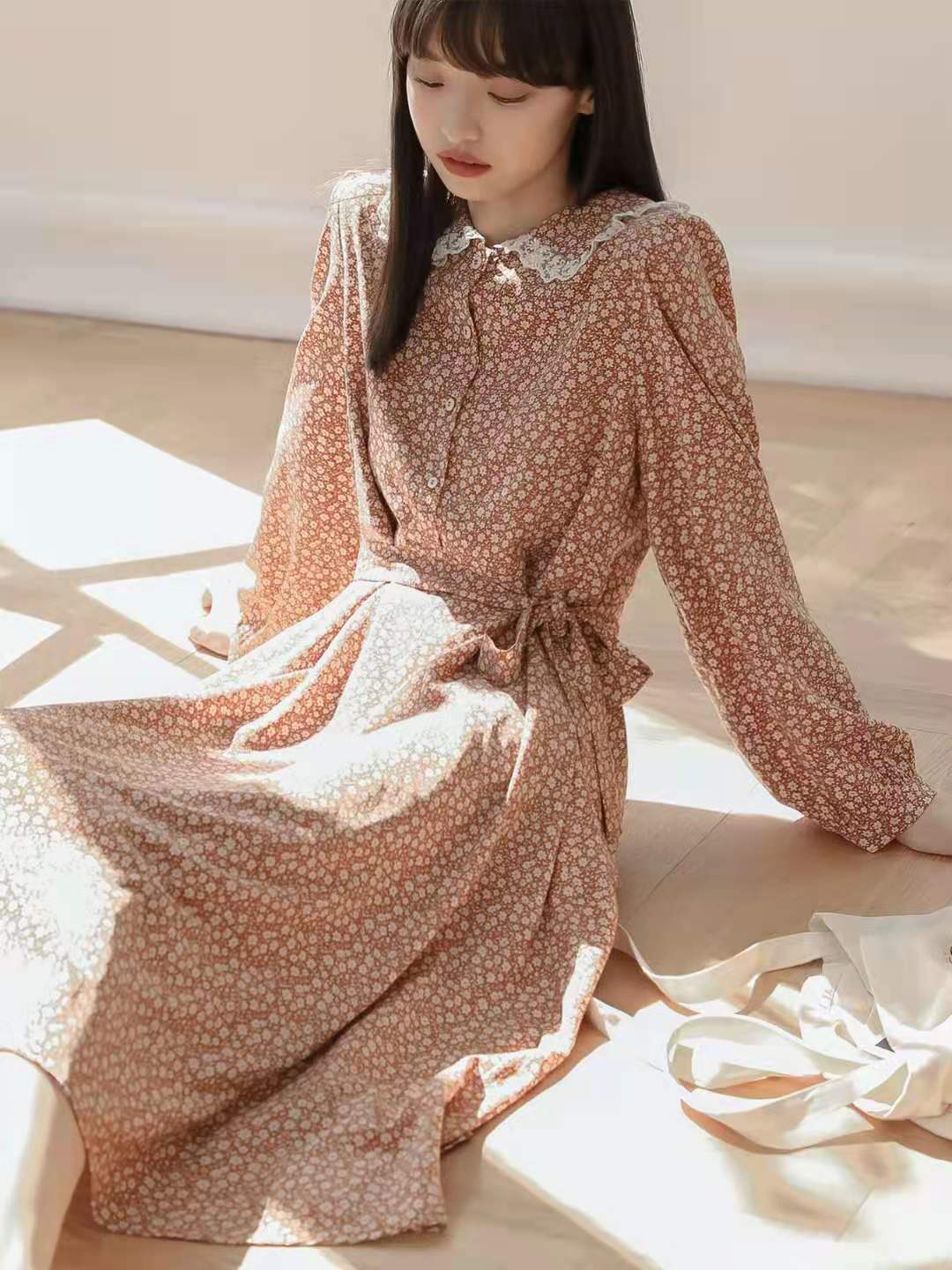 碎花裙|秋季穿搭没头绪?看这些温柔甜美的穿搭,普通女生也能穿出高级感