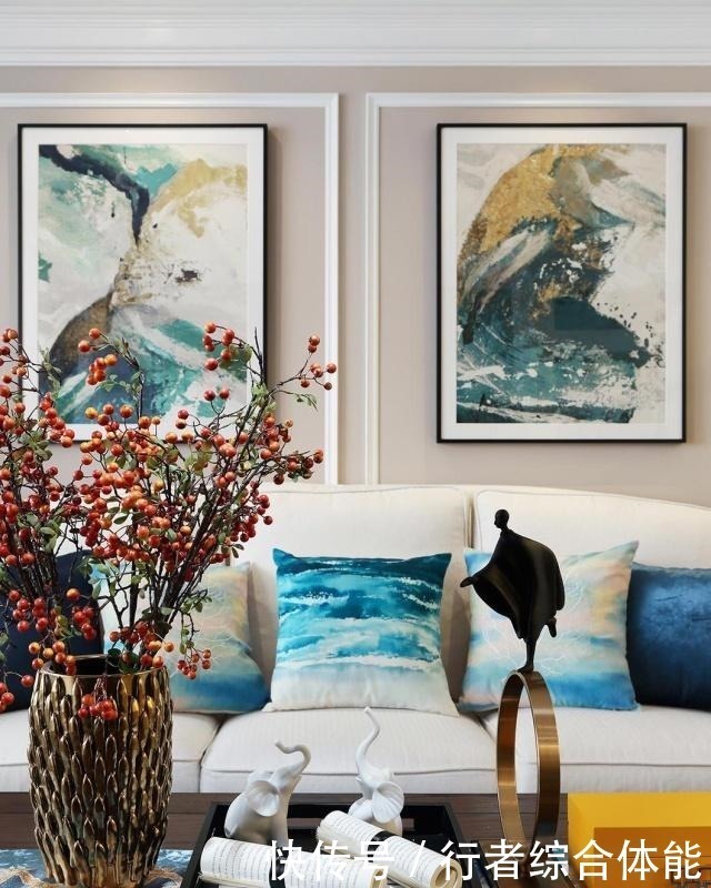 三居室|140㎡美式风格三居室,玄关装了玻璃窗让家既美观又开阔!