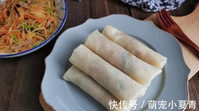 筋道|教你在家做春卷,皮薄如纸,柔软有筋道,卷啥都很好吃!