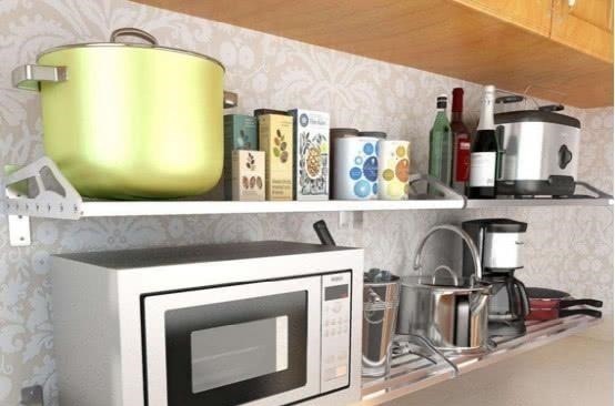 置物架|厨房装修不要做吊顶柜，回家试试这种新做法，厨房空间大十倍！