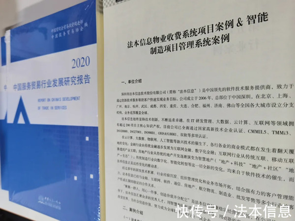 法本|法本信息优秀案例项目入选2020中国服务贸易行业发展研究报告