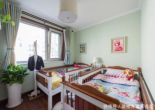 次卧|120平旧房将美式元素融入,让空间充满现代自然的气质