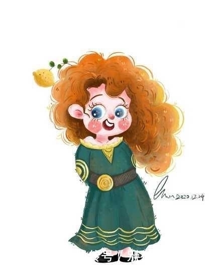 迪士尼公主|插画版的迪士尼公主,乐佩公主粉嫩可爱,茉莉公主气质优雅