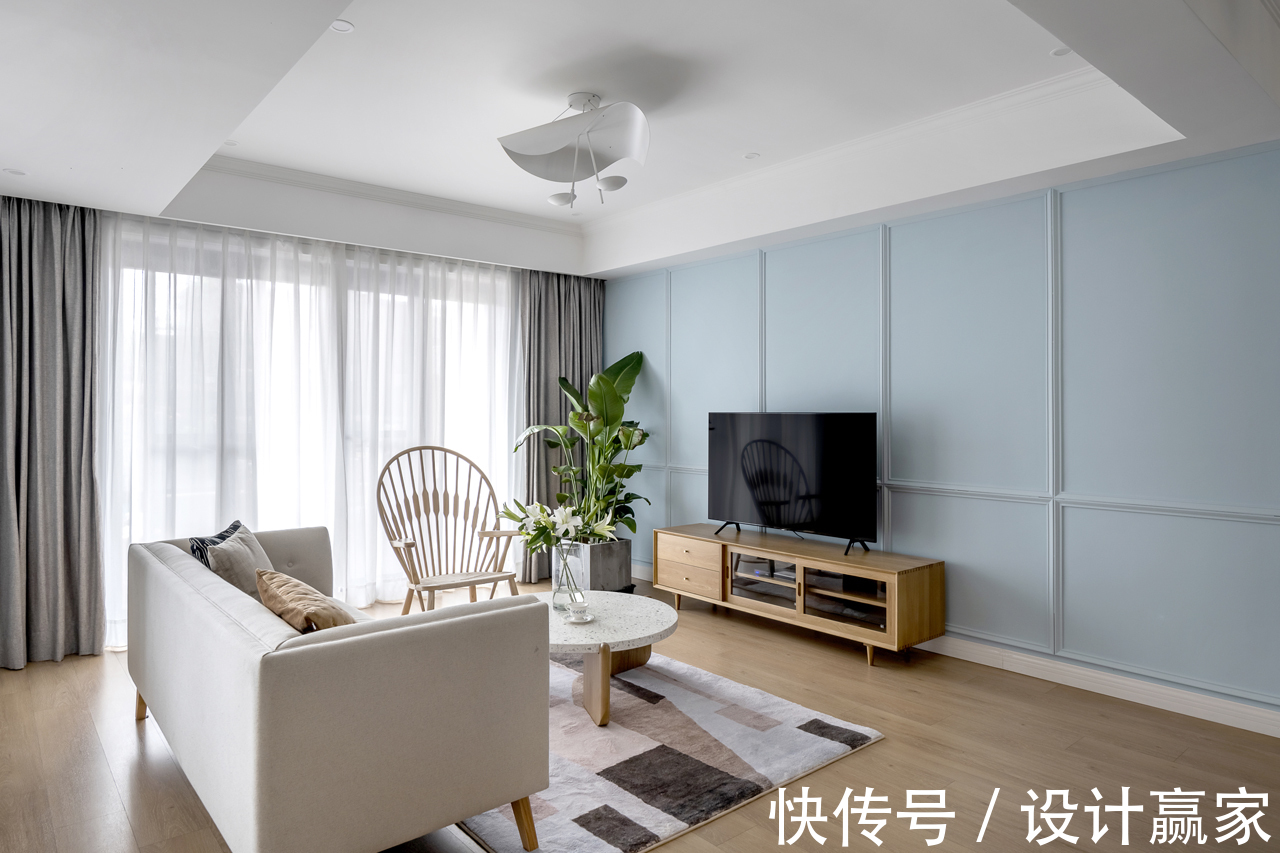 客厅|151㎡清新跃层，去风格化的美学设计，一见倾心
