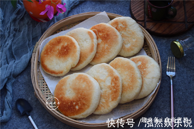 发面饼新做法,低糖又简单,暄软蓬松有嚼劲,比面包还好吃