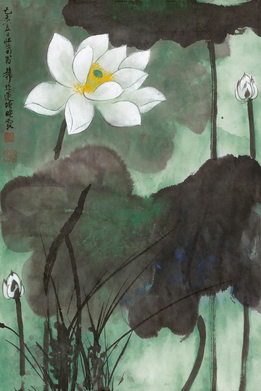 荷塘$谢稚柳的江南荷塘，美翻了