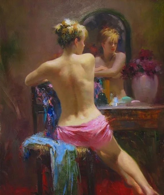 人物#皮诺德埃尼的油画人物,色彩斑斓,动静结合,光彩照人