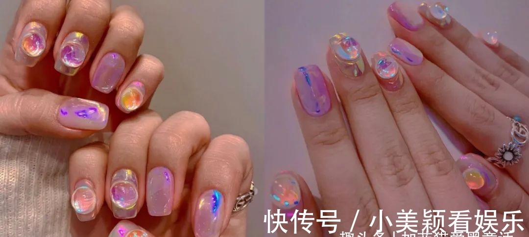 太仙气|九款极光甲盘点,化身水晶女孩,一起get煎妮同款吧!