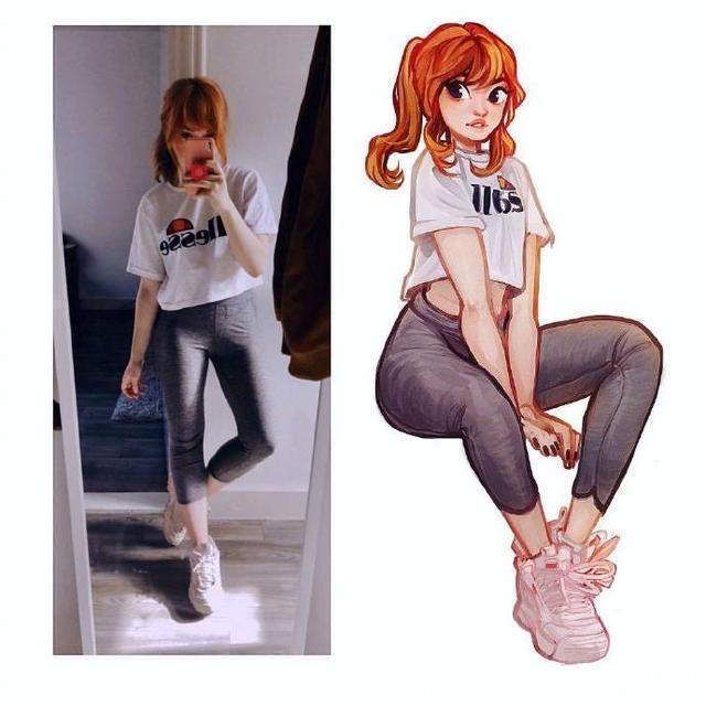 穿搭|这位画师把自己的每日穿搭画成插画,吸引了百万粉丝关注