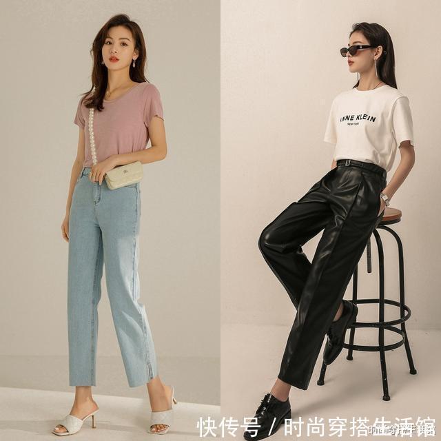 紧身 别穿牛仔裤了,2022年流行这4条裤子,温暖又显瘦,真的太时髦了