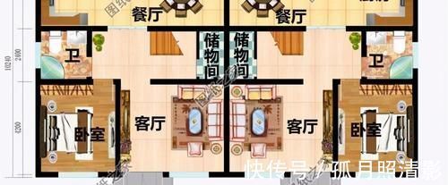 别墅|双拼二层别墅设计图，独立入户门进出，家有兄弟这样建房挺好