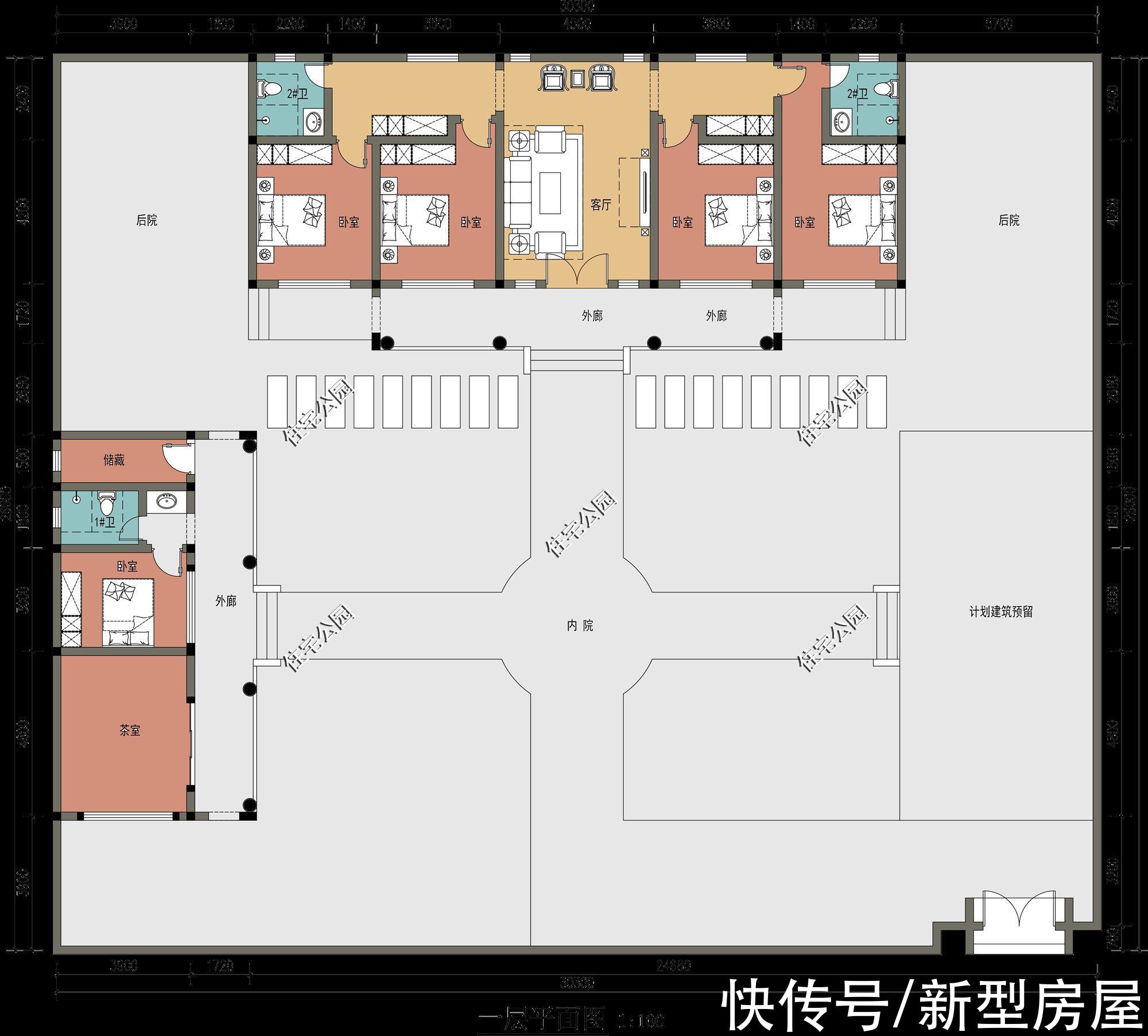 想给父母在乡下盖养老房？这五套经济实用的户型图纸请收好