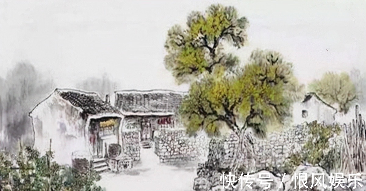 写真@“雨里鸡鸣一两家,竹溪村路板桥斜”,诗人即景生情,妙趣横生