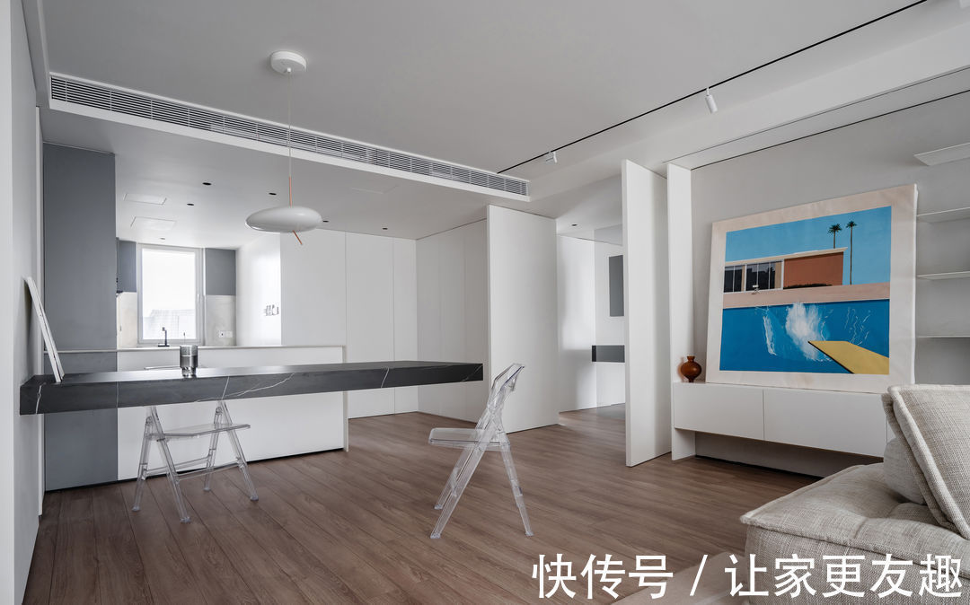 悬浮|悬浮餐厅,125㎡现代艺术博物馆之家,气质动人