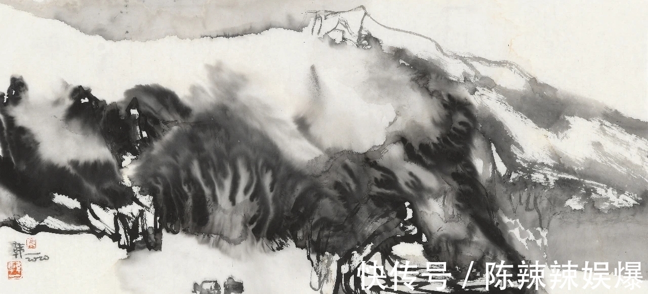 水墨山水画&女画家中的佼佼者|韩一水墨山水画