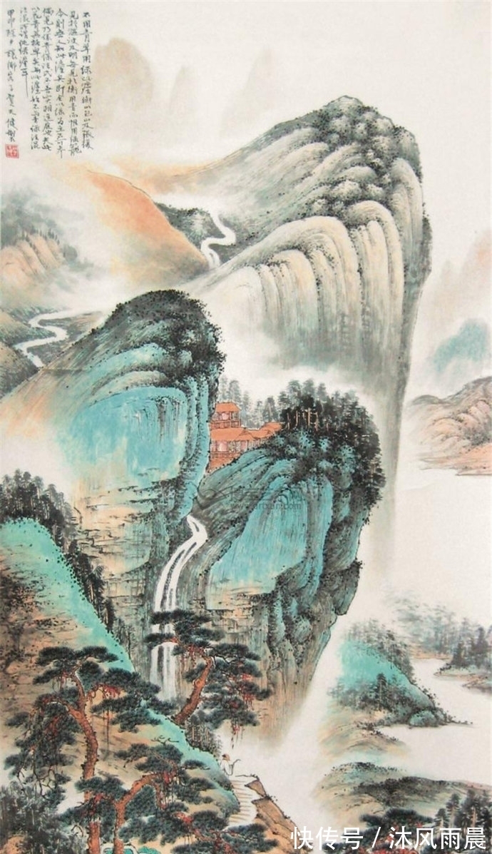 贺氏$贺天健课徒画稿研究!