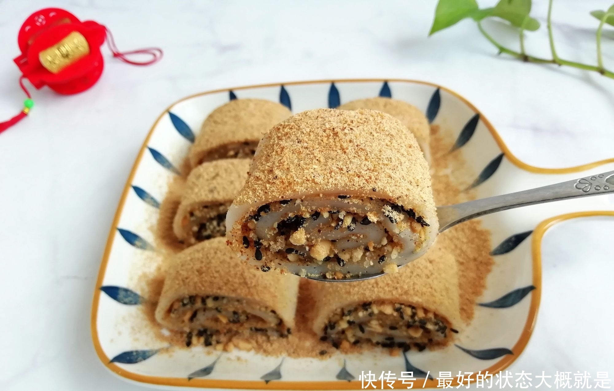 过年别忘做这个吃,无需烤箱,一蒸一卷即可,软糯又拉丝,真好吃