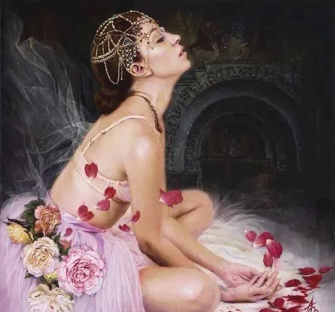 ·曼努克@自然又野性的存在,美女艺术家的唯美油画欣赏