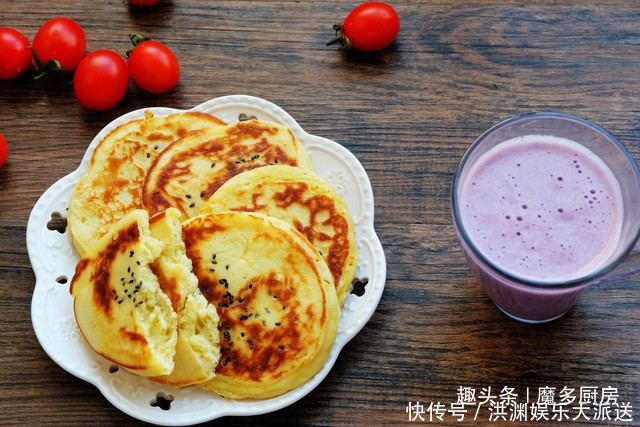 款玉米面饼|玉米面饼简单又好吃,搅一搅拌一拌,3分钟煎一锅,香软营养好