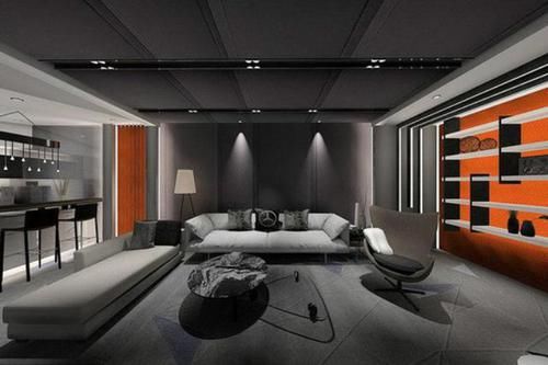 高奢风|956平精品别墅空间，张力线条造型剪裁，黑白搭配现代高奢风