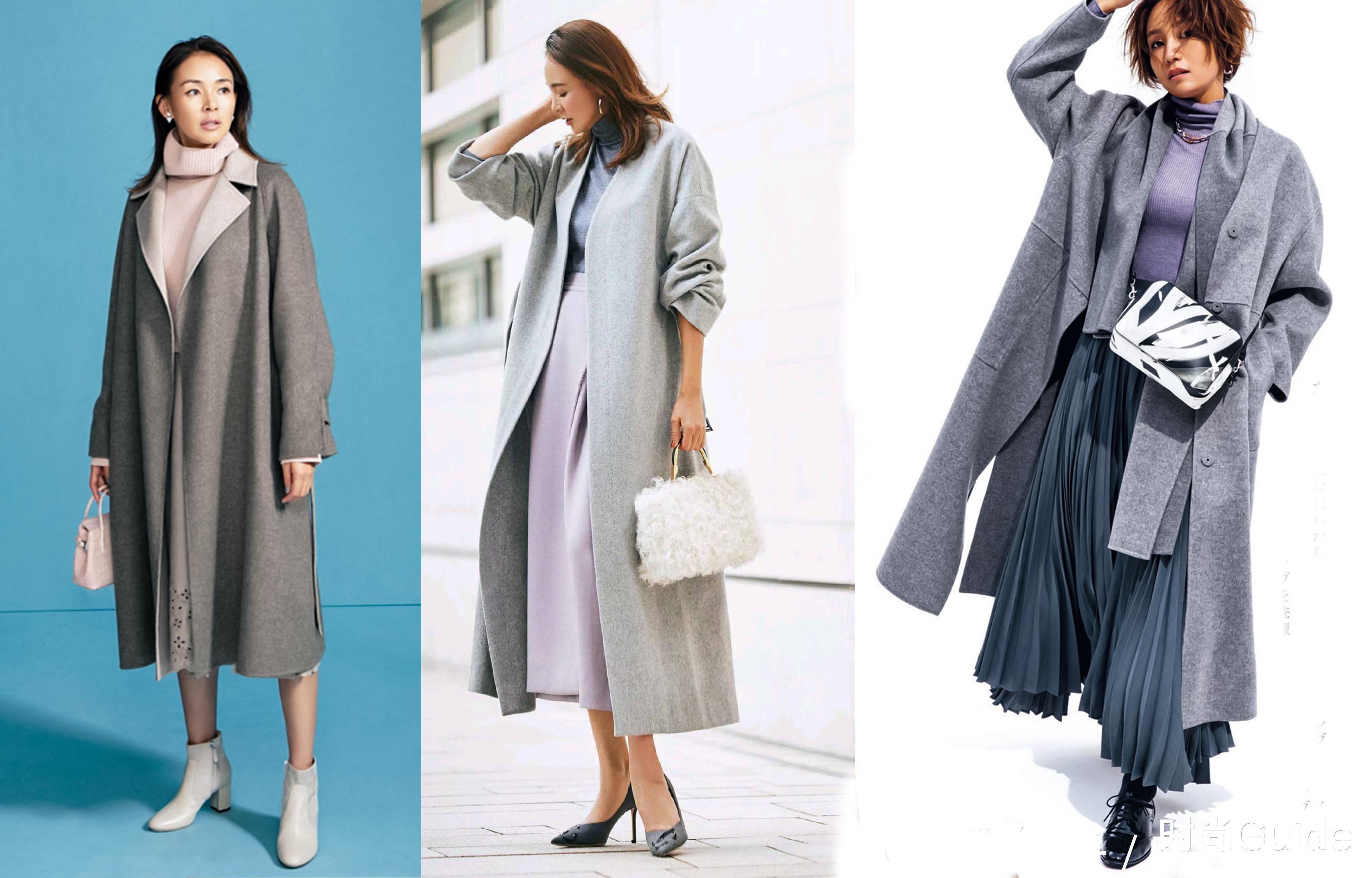 高级|大衣在精不在多,1件灰色大衣、3个配色思路,让你高级好几个冬天