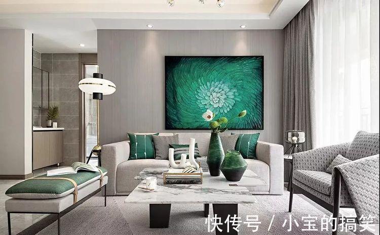 现代|105平现代简约,灰度与绿意,得充满生机与活力