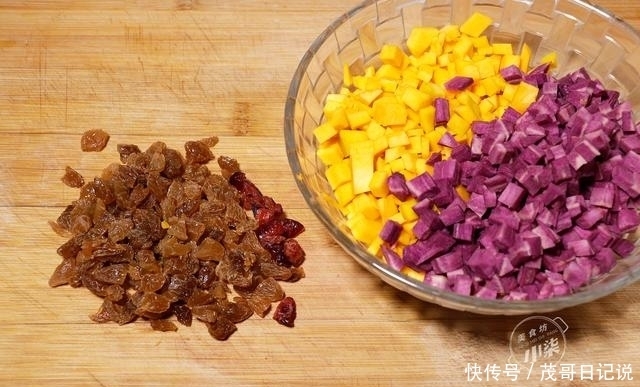 做法|南瓜紫薯发糕做法,搅一搅,出锅不塌陷不回缩,比油条包子都好吃